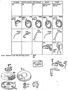 Stator Chart Diagram and Parts List for 402700-402799  Briggs and Stratton Engine